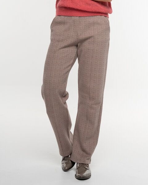 Alma & Lovis Edle Hose in Karo-Melange aus feiner Bio-Baumwolle | Karo Hose