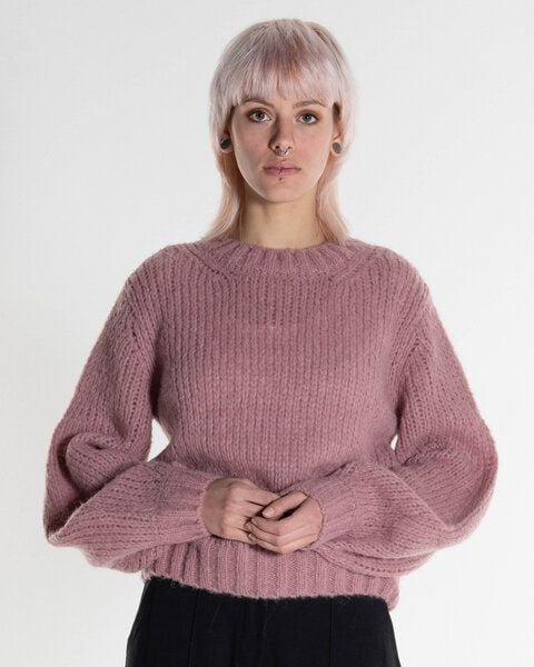 Alma & Lovis Kuscheliger Loose-Fit Pullover im Alpaka-Mix | Ballonärmel Pullover