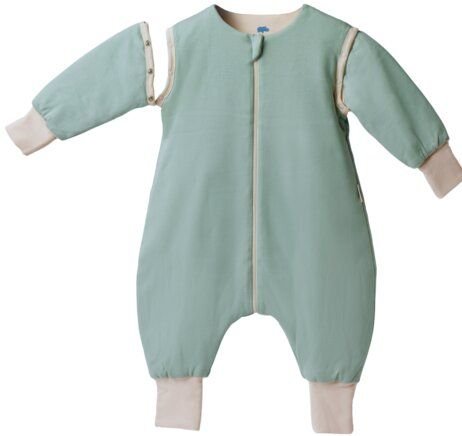 Mababu Schlafanzug & Pyjama in Einem | 0.5 TOG Schlafsack mit Füßen | Bio-Baumwolle | GOTS-zertifiziert