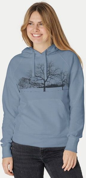 Peaces.bio - handbedruckte Biomode Damen Hoodie Landscape