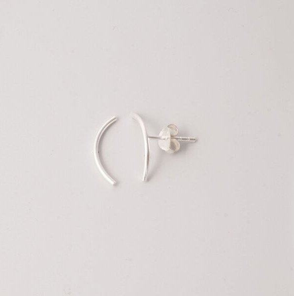 fejn jewelry Ohrstecker 'curved' mit Halbkreis