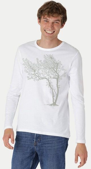 Peaces.bio - handbedruckte Biomode Bio-Herren-Langarmshirt Fancy Tree