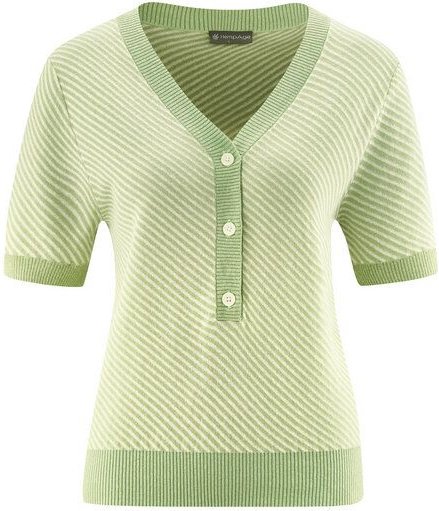 HempAge Damen Halbarmpullover Hanf/Biobaumwolle