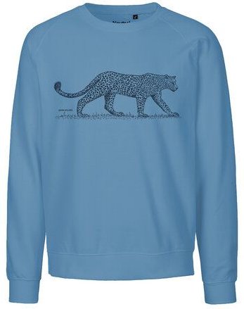Peaces.bio - handbedruckte Biomode Bio Herren-Sweatshirt Leopard