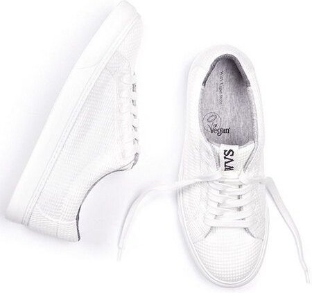 Will's Vegan Shop Biologisch abbaubare LDN Sneakers Schwarz Knit Frauen