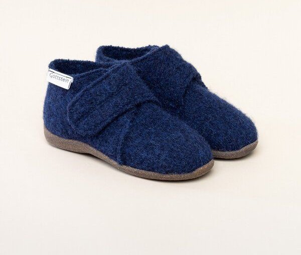 Gottstein Kinder-Hausschuh Alpine Racer RU für Jungen & Mädchen aus 100% Schurwolle