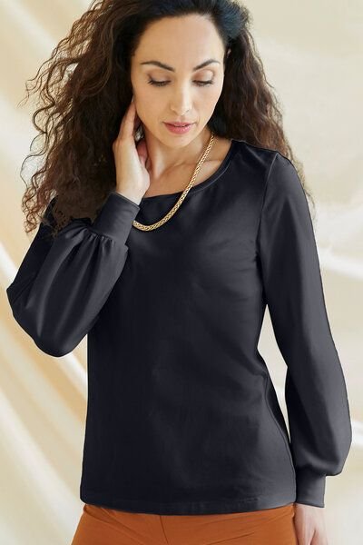 l'amour est bleu Langarmshirt Modell Charlene aus Bio-Baumwolle