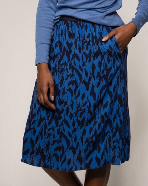 Alma & Lovis Modischer Print-Rock aus fließendem EcoVero | Leaf Skirt