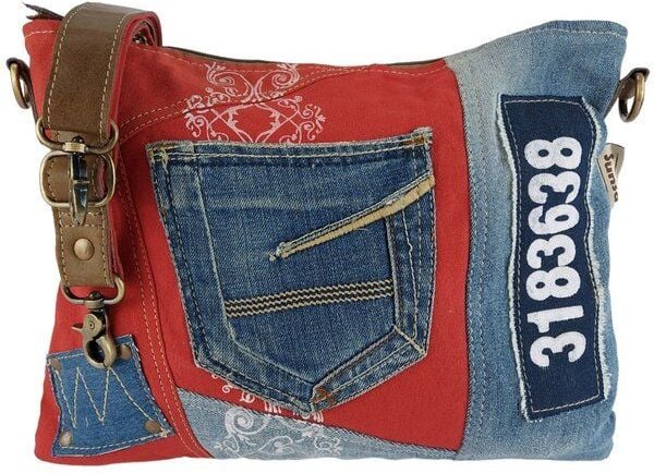 Sunsa recycelte Jeanstasche. Nachhaltige Umhängetasche Canvas Crossbody Bag