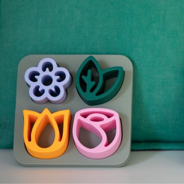 PETIKIDS Silikon-Lernspielzeug – Blumenpuzzle