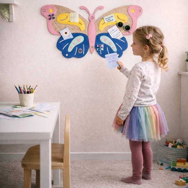Schmetterling-Pinnwand zum Stecken & Pinnen für Kinderzimmer von RÅVARE