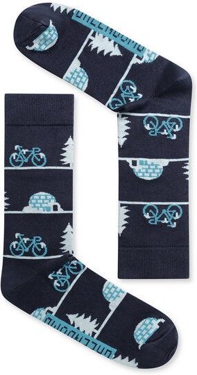 GREENBOMB Bike Ice Road Socks - Lässige Socken aus Bio-Baumwoll Mix / hochwertiger Print / Fair & Vegan