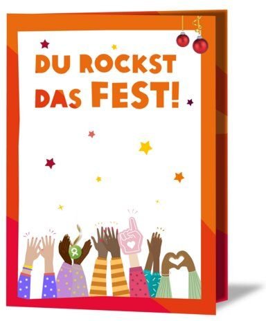 OxfamUnverpackt Spenden-Geschenk "Frauenpower" (Weihnachtskarte mit Magnet)