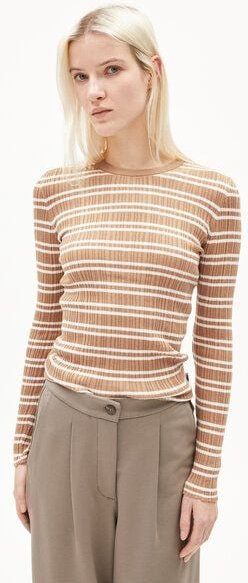 ARMEDANGELS ALAANIA CHIFFRON STR Damen Pullover aus Bio-Baumwolle