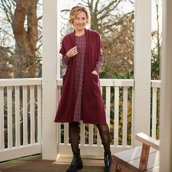 CON_STANT Lange Weste 90% Merinowolle (kbT), 10% Kaschmir (kbT)