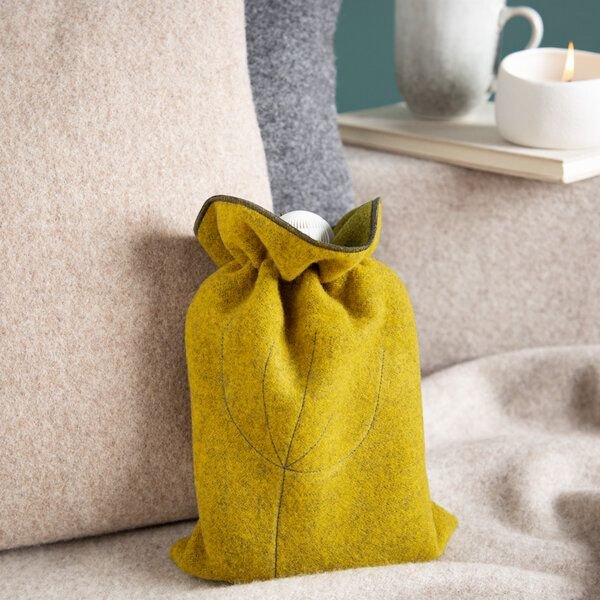 nahtur-design Ökowärmflasche mit Bezug aus 100% Schurwolle