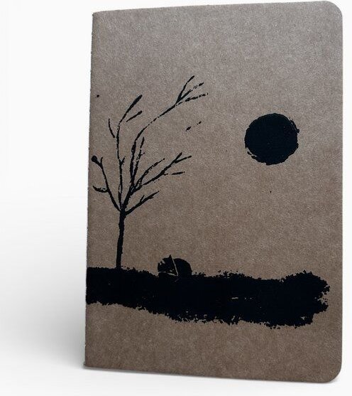 ilovemixtapes Notizbuch A6 „Fuchs im Wald“ | Handbedruckt & Recycelt | Liniert