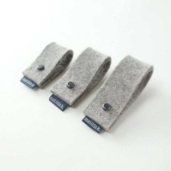 matilda k. manufaktur 3 Kabelbinder aus Wollfilz für Elektrokabel 'olli'