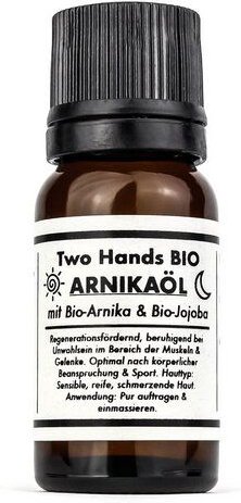 Two Hands BIO Arnikaöl mit Bio-Arnika & Bio-Jojobaöl - 1 % Extrakt - Bio Vegan