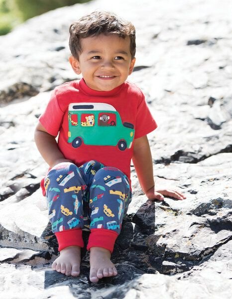 Frugi Kurzarmshirt mit Jeep