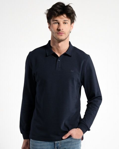 GORG Herren Langarm Poloshirt aus Bio-Baumwolle