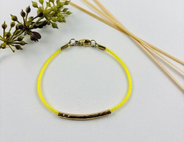 Purewater Upcycling-Armband aus Kiteleinen Gold/Silber gehämmert (Unisex)