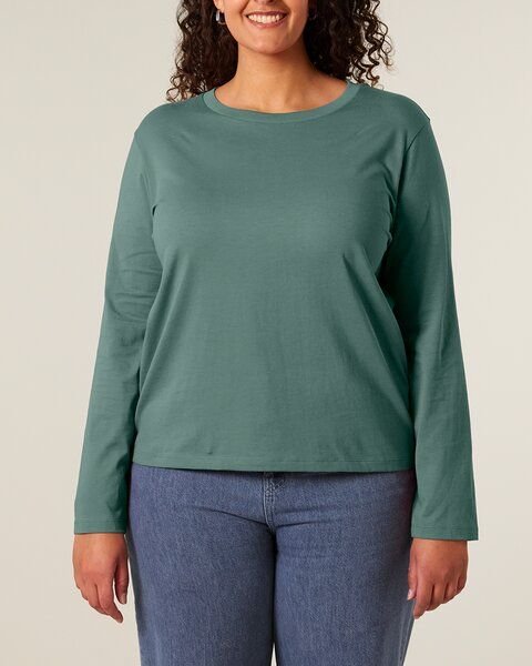 YTWOO Basic Damen Langarmshirt aus 100% Biobaumwolle