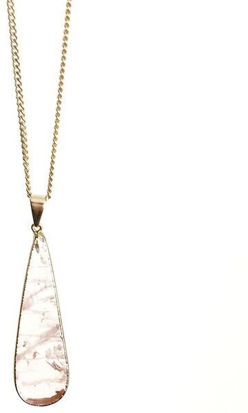 Rosenquarz Tropfen Halskette von Crystal and Sage