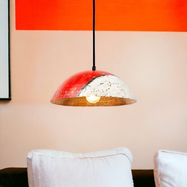 Moogoo Creative Africa Kleine Deckenleuchte aus recycelten Ölfässern 34cm Durchmesser Industrial Design Upcycling