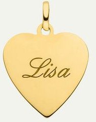 DEAR DARLING BERLIN Anhänger Darling | Personalisierbares Herz | 14k Gelbgold | Gravuranhänger