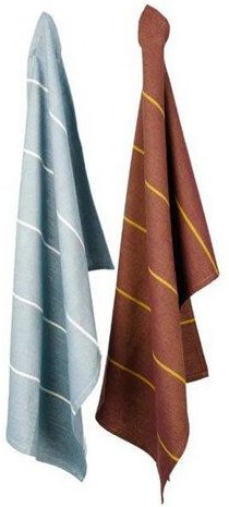 GEPA 2er-Set Fairtrade Geschirrtücher "uni & stripes", handgewebt von CO-OPTEX