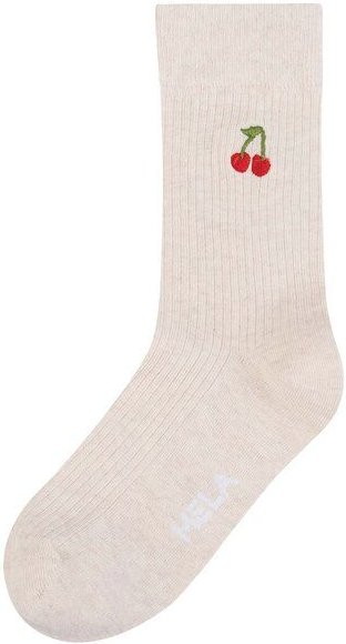 Gerippte Socken Stickerei 1er Pack | von MELA | Fairtrade & GOTS zertifiziert