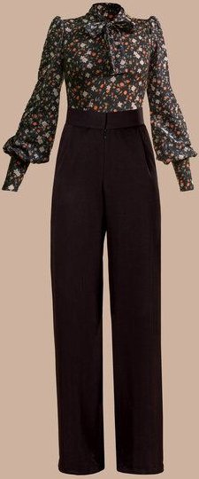 Atelier SNOW Set Body mit Schleifenkragen + Marlenehose Elena aus Bio-Lyocell