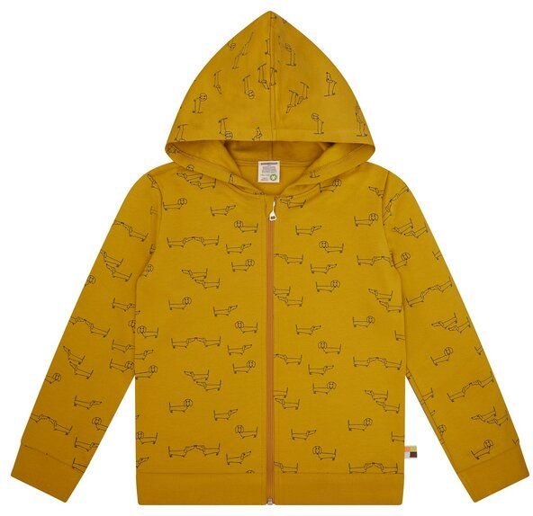 loud + proud Kinder Sweatjacke mit Kapuze, GOTS-zertifiziert