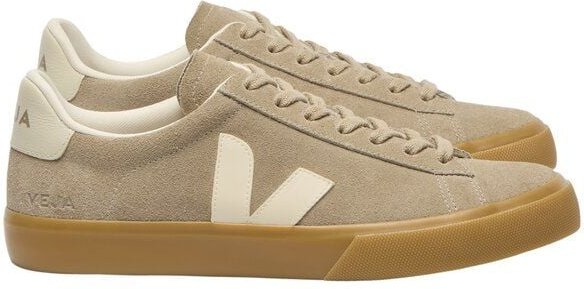 Veja Herren-Sneaker Campo Suede Taupe Pierre Natural