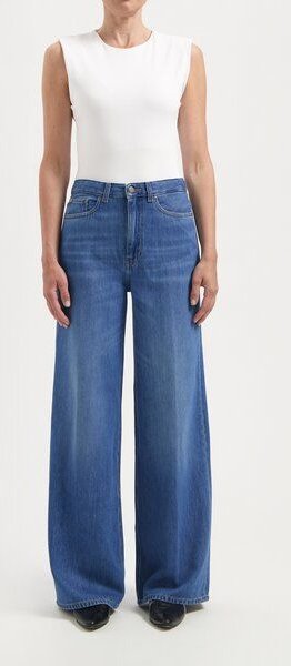 MUD Jeans Damen Jeans "Sara High Loose Flow - Medium Vintage Stone"