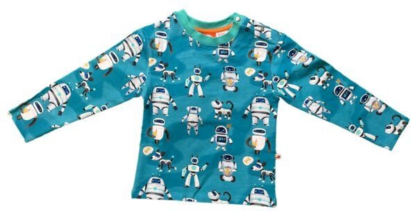 Curious Stories Pullover für Kinder aus Bio-Baumwolle "Roboter"