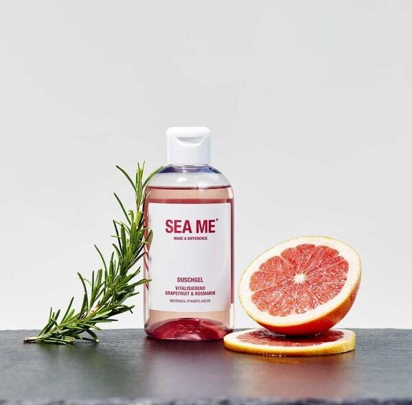 SEA ME Duschgel | Grapefruit & Rosmarin | täglich sanfte Pflege | vegan | Mehrwegflasche 300 ml