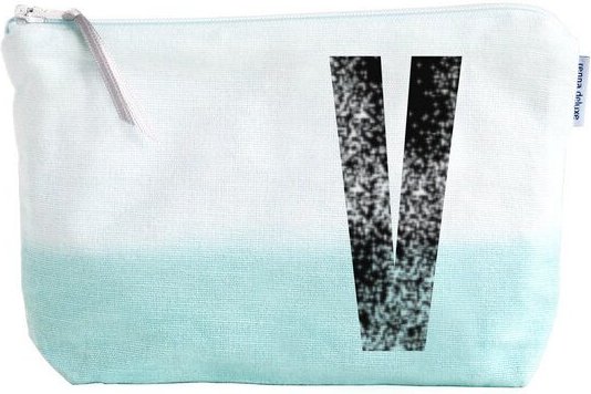 renna deluxe Kulturtasche und Schminktasche mit Monogramm MINT