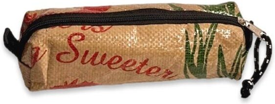 Kimuli Handgenähte Federmappe & Kosmetiktasche aus recycelten Zuckersäcken von Frauen aus Uganda - Federmäppchen - Schla...