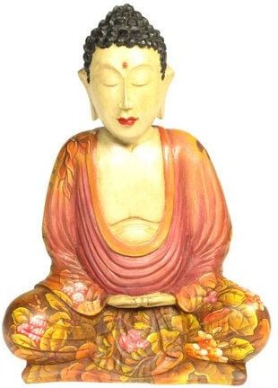 Just Be Holzbuddha mit Sarasvati