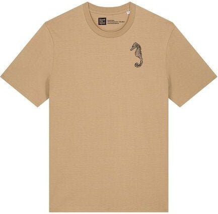 ilovemixtapes Unisex Bio T-Shirt mit Seepferdchen Brustdruck – nachhaltig & fair