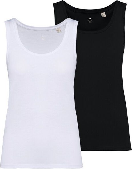YTWOO 2er Pack Damen Tank Top aus 100% Bio-Baumwolle