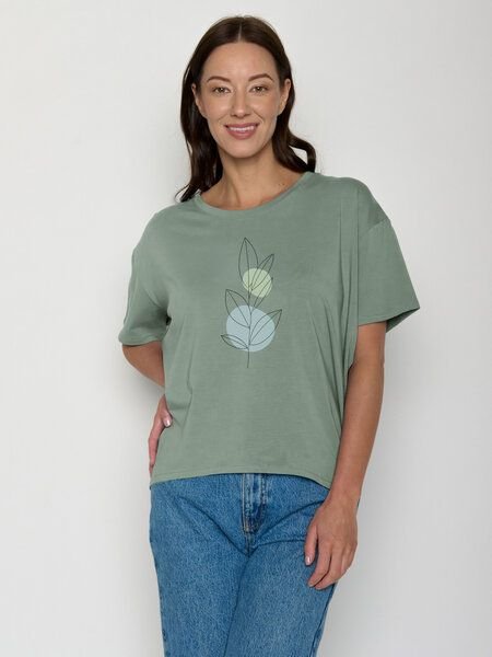 GREENBOMB Bloom Classic Feel - Lässiges T-Shirt aus Bio-Baumwoll-Mix / hochwertiger Print / GOTS / Fair & Vegan