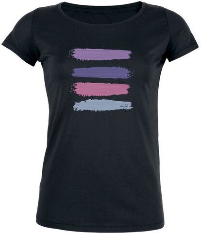Human Family Damen Bio T-Shirt "Desires - Stripes" in weiss und schwarz