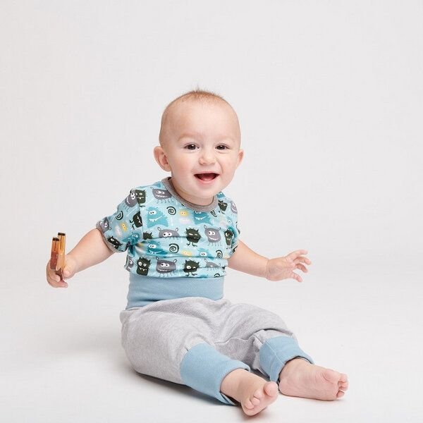 Cheeky Apple Kurzarm Body "Monsters" aus 95% Baumwolle und 5% Elasthan