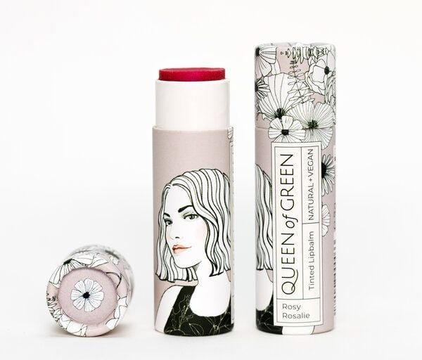 Queen of Green Getönte Lippenpflege "Rosy Rosalie" - vegan und plastikfrei