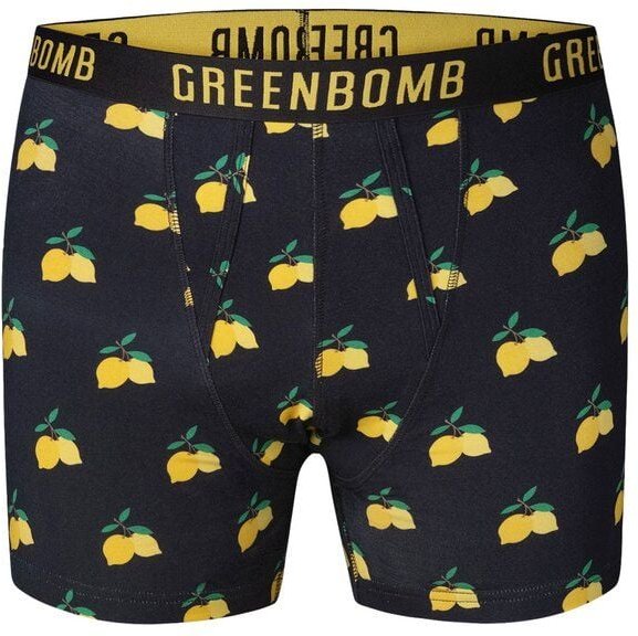 Thumbnail - GREENBOMB Herren-Trunks Lemons Black