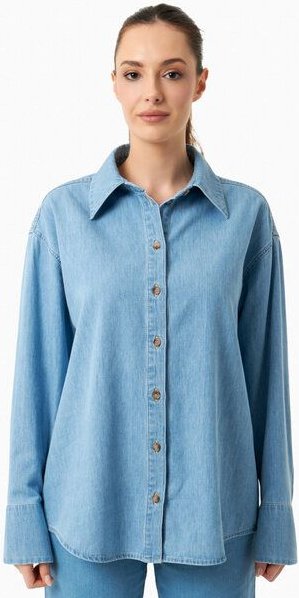 ORGANICATION Denim-Bluse aus Bio-Baumwolle