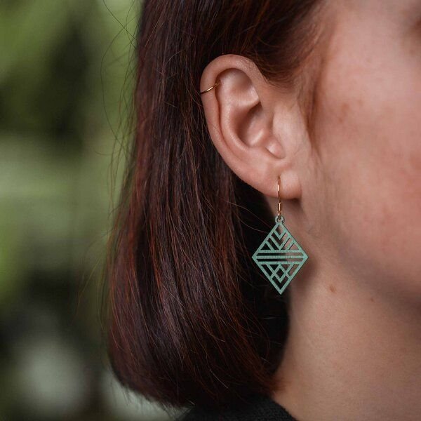 feinformart Ohrringe / Ohrhänger aus Holz - Tribal Echo